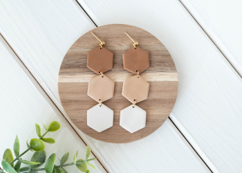 Hexagon earrings