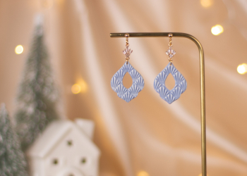Sparkly blue earrings
